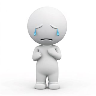crying 3d character