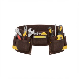 leather construction belt