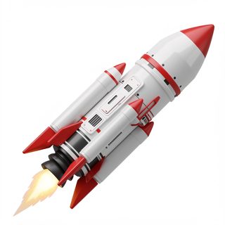 red white rocket