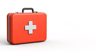 red medical case