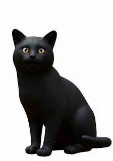 black cat render
