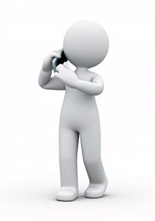 character on phone