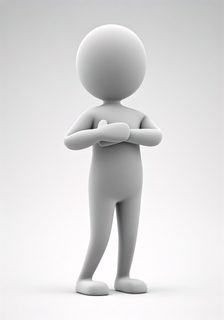 white 3d figure