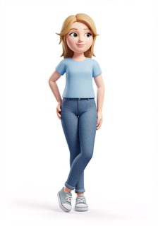 young woman character
