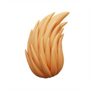 3d orange flame