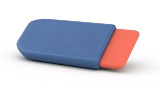blue orange eraser