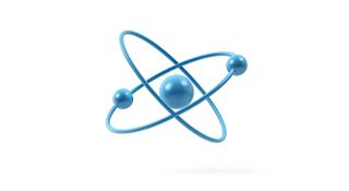 blue 3d atom