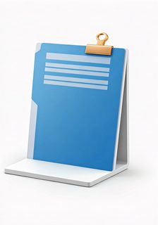 blue folder stand