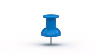 blue push pin