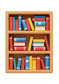bookshelf-3d-illustration
