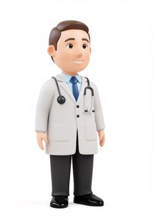 cartoon male doctor