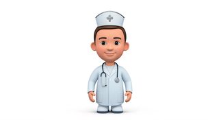 cartoon male nurse