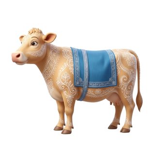 decorated cow 3d