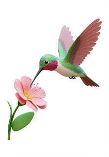 hummingbird and flower