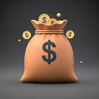 3d money bag