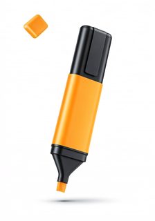 orange highlighter marker