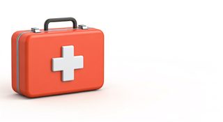 red first aid kit
