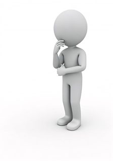 thinking 3d stickman