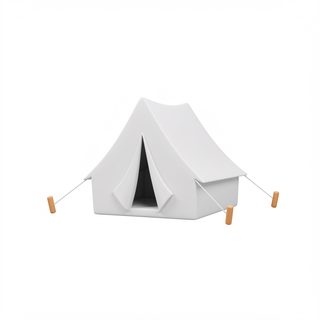 white 3d tent