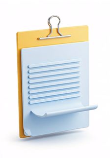 yellow 3d clipboard