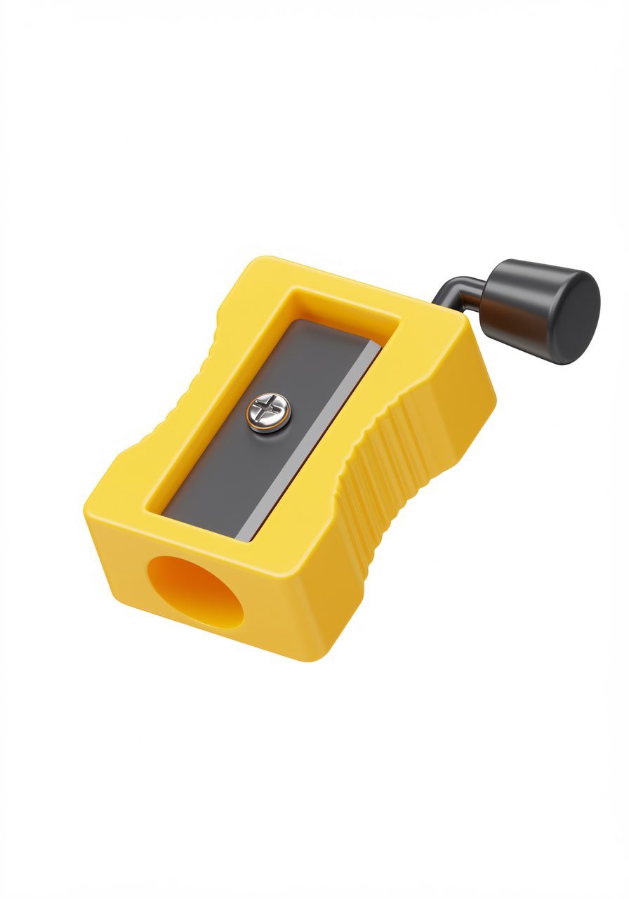 yellow pencil sharpener