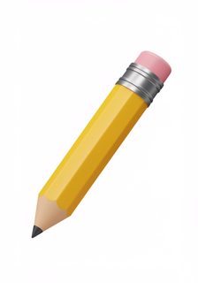 3d yellow pencil