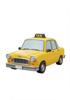 yellow taxi sedan