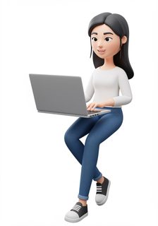 woman using laptop