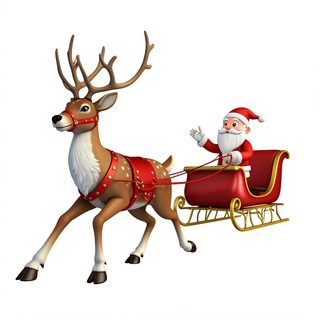 santa in sleigh