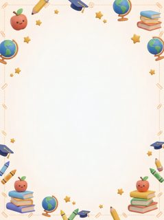 school supplies border