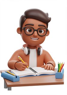 student writing notebook