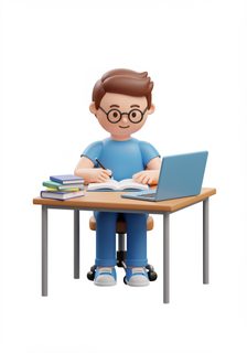 student learning 3d