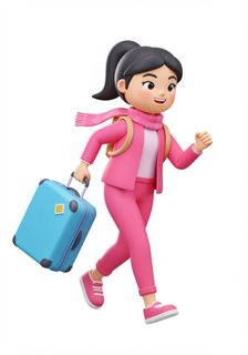 traveling 3d character