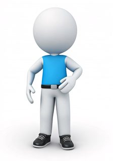3d white character