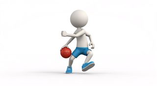 Dribbling Basketball Character