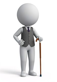 white figure cane