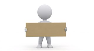 3D Man Signboard