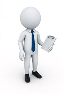 3d man clipboard