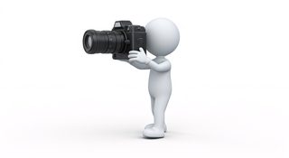 character with camera