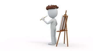 3d artist painting