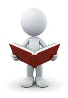 white character reading