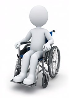 white character wheelchair