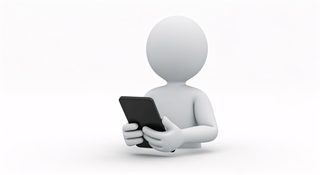 character using phone