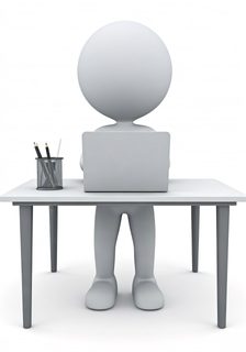 3d person desk