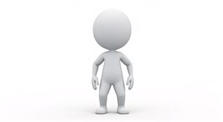 White 3D Figure