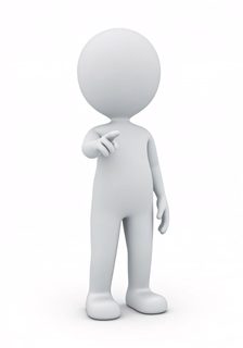 White Man Pointing