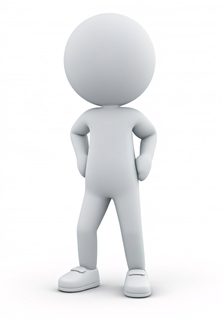 white 3d stick figure