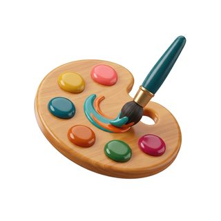 wooden artist palette