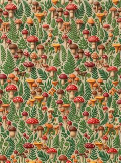 mushroom forest pattern