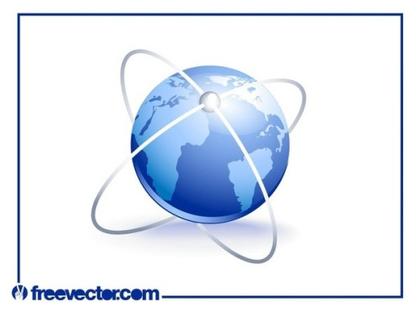 3D World Icon Free Vector